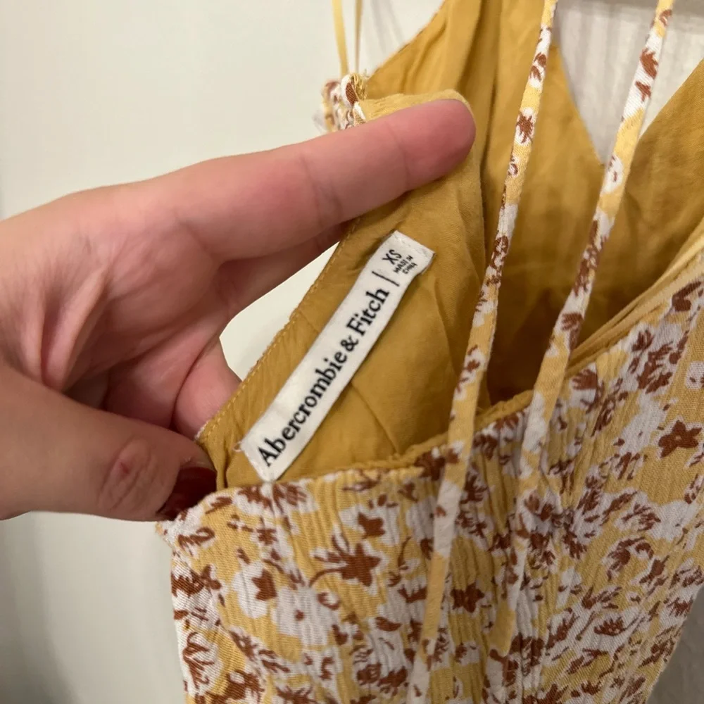 Abercrombie & Fitch Yellow Floral Dress - Picture 4 of 4